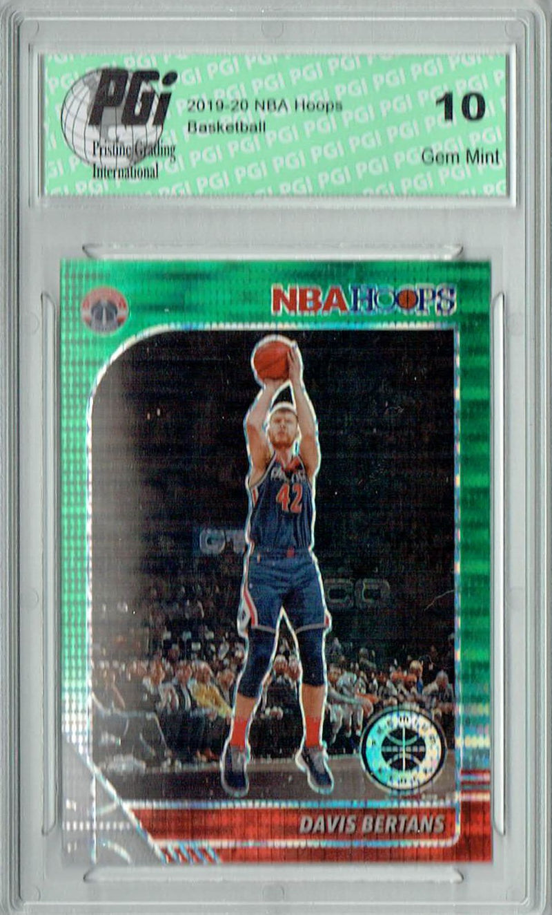 Davis Bertans 2020 NBA Hoops #71 Pulsar Premium Green Card PGI 10