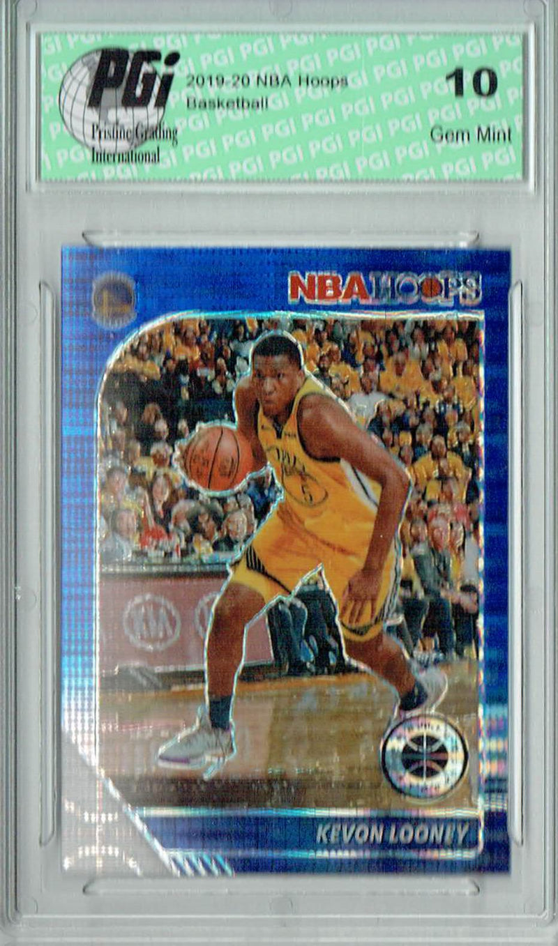 Kevon Looney 2020 NBA Hoops #65 Pulsar Premium Blue Card PGI 10