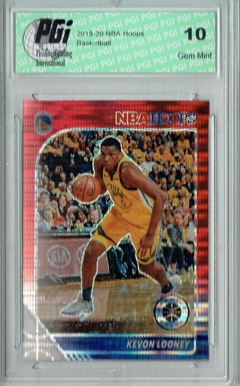 Kevon Looney 2020 NBA Hoops #65 Pulsar Premium Red Card PGI 10