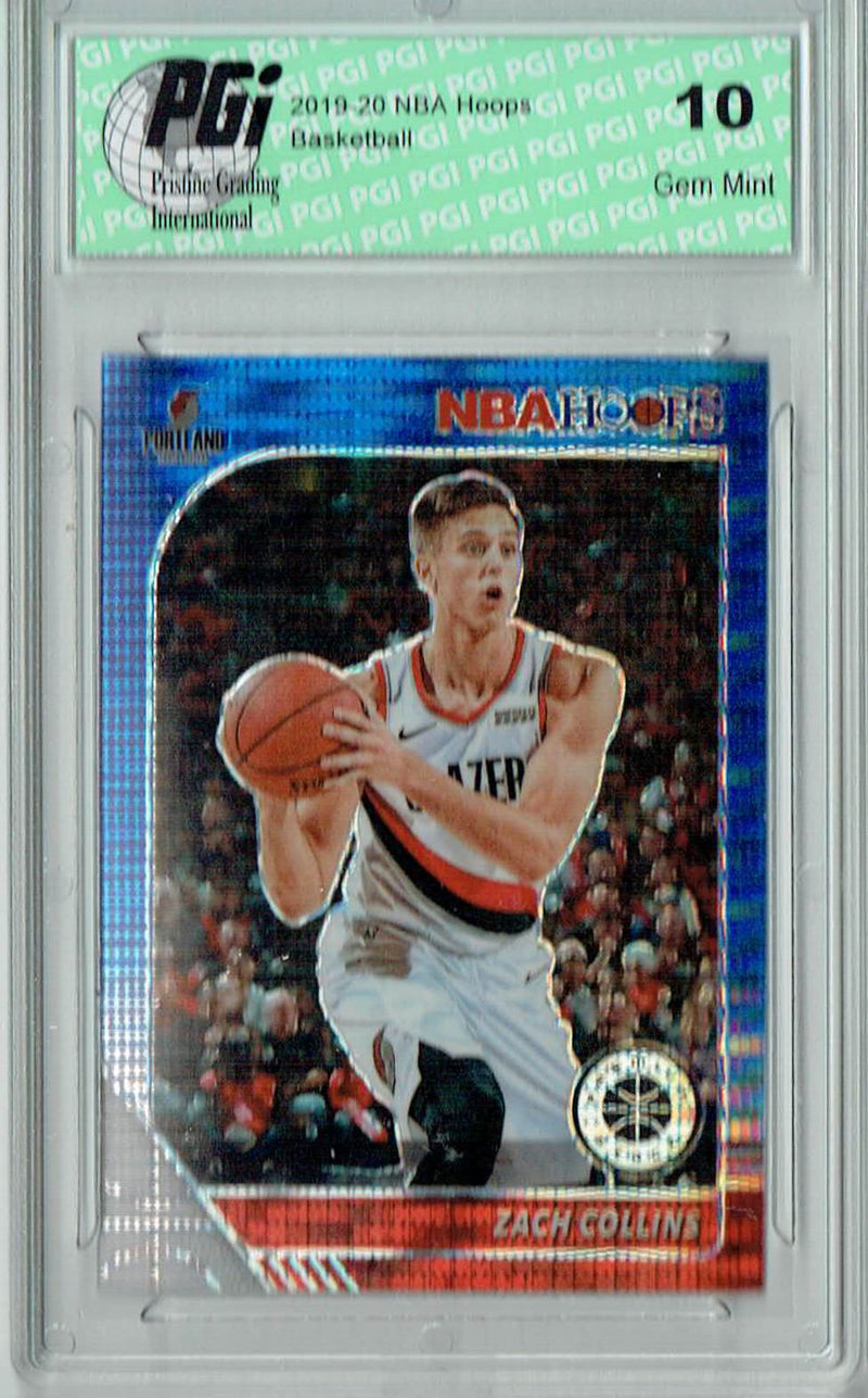 Zach Collins 2020 NBA Hoops #159 Pulsar Premium Blue Card PGI 10