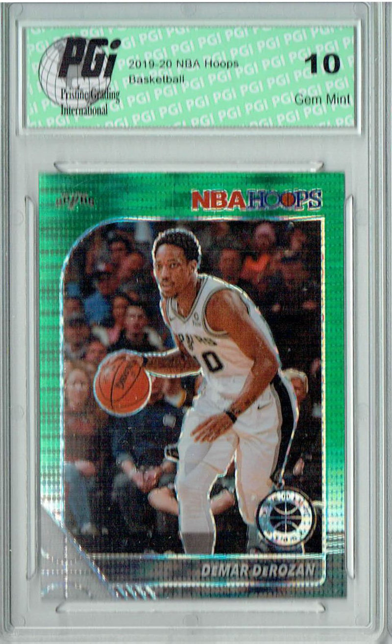 Demar Derozan 2020 NBA Hoops #172 Pulsar Premium Green Card PGI 10