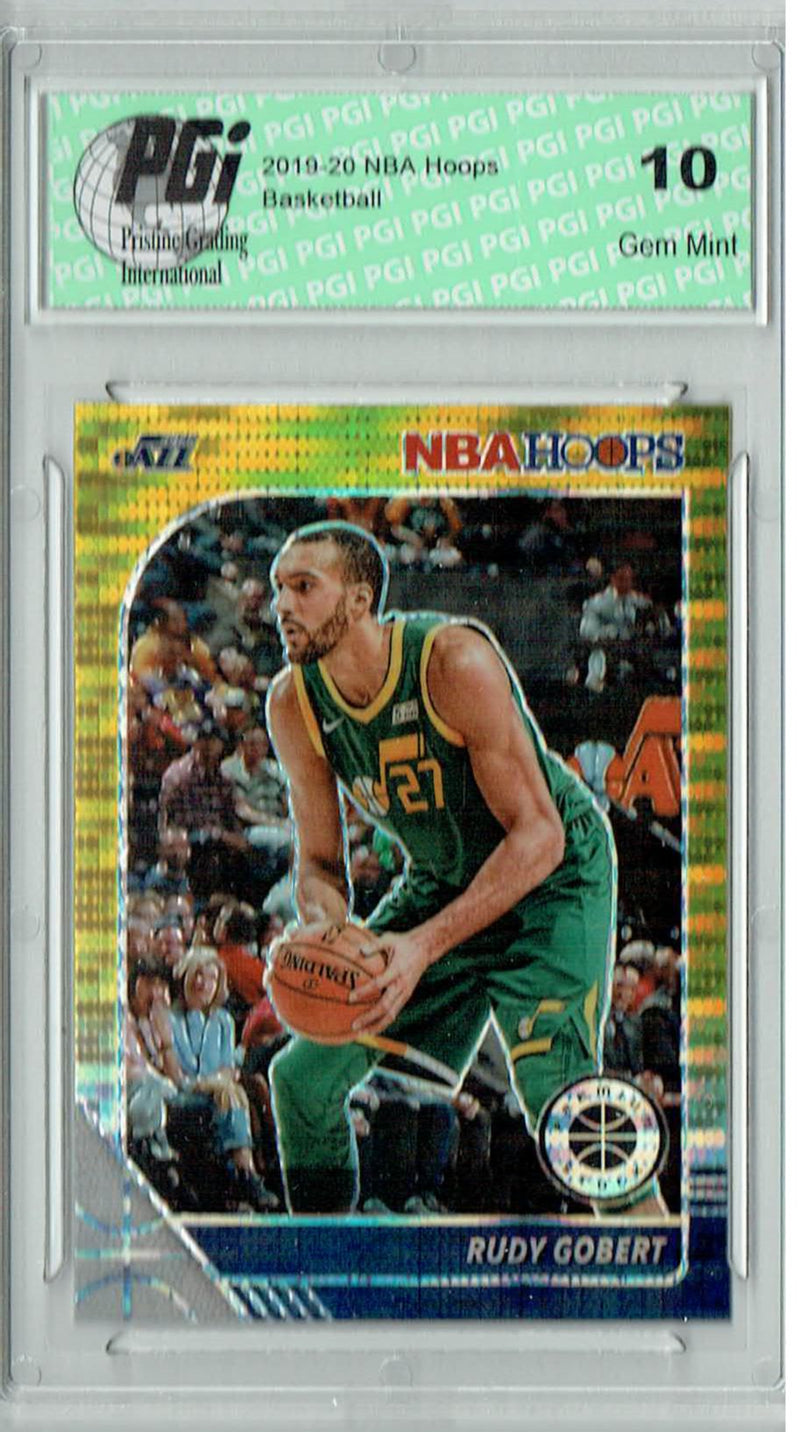 Rudy Gobert 2020 NBA Hoops #187 Pulsar Premium Gold Card PGI 10