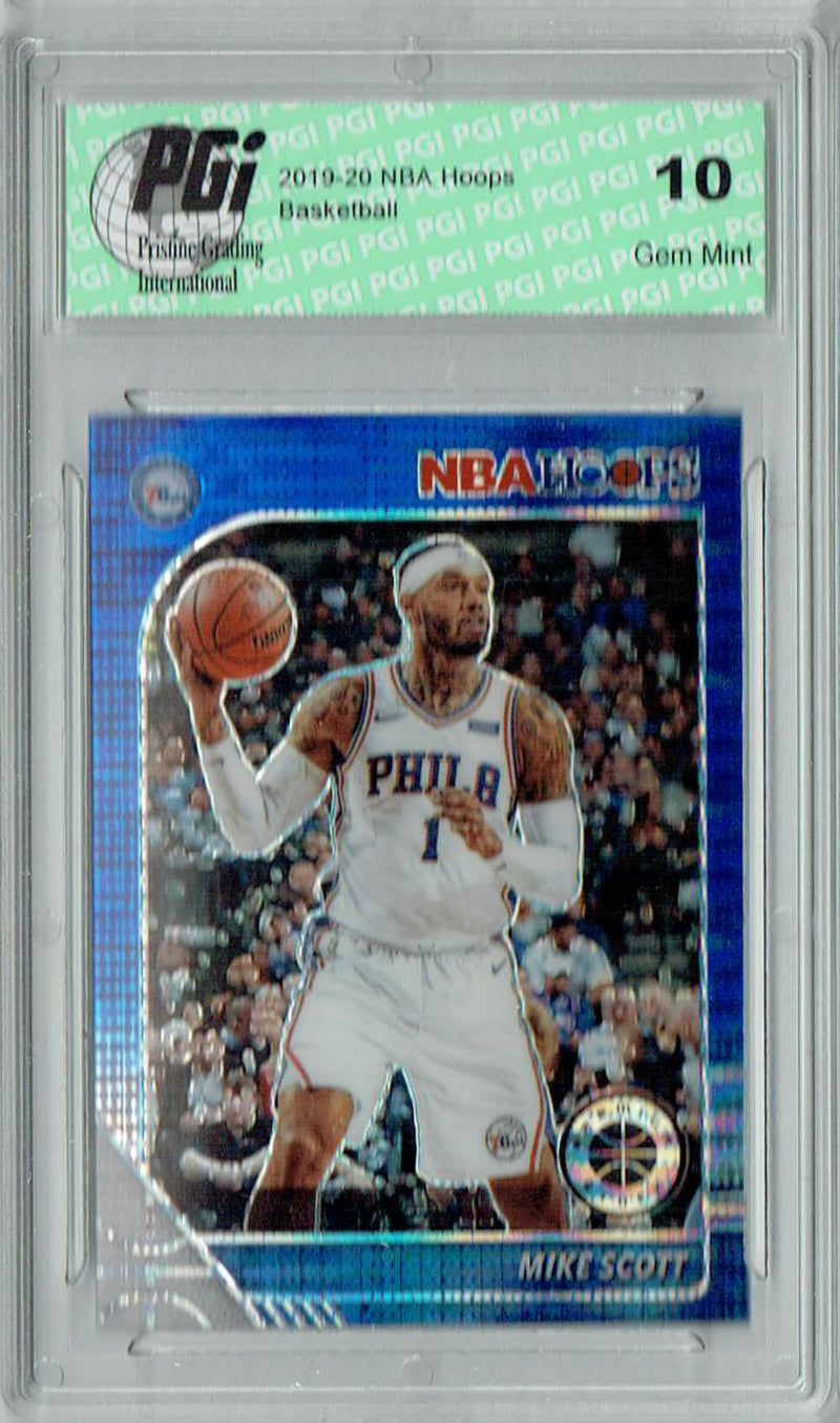Mike Scott 2020 NBA Hoops #279 Pulsar Premium Blue Card PGI 10