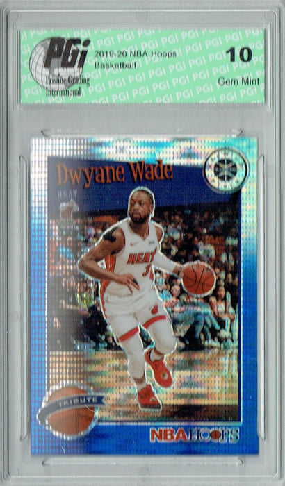 Dwyane Wade 2020 NBA Hoops #287 Pulsar Premium Blue Card PGI 10