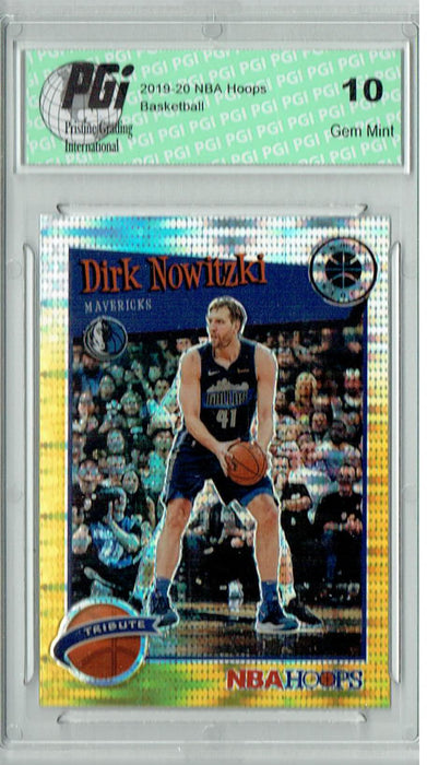 Dirk Nowitzki 2020 NBA Hoops #282 Pulsar Premium Gold Card PGI 10