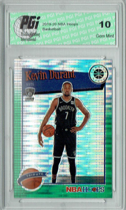 Kevin Durant 2020 NBA Hoops #284 Pulsar Premium Green Card PGI 10