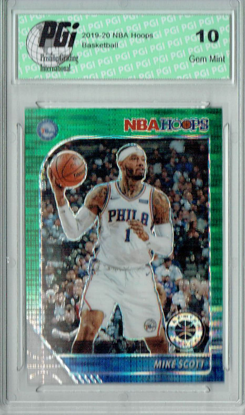 Mike Scott 2020 NBA Hoops #279 Pulsar Premium Green Card PGI 10