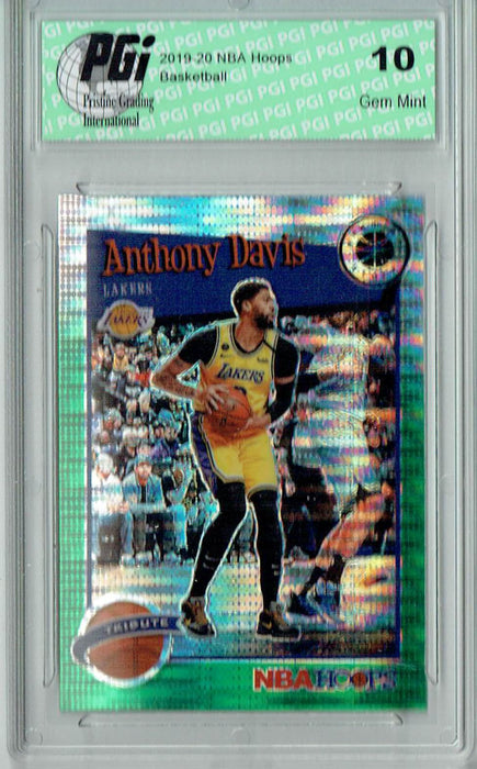 Anthony Davis 2020 NBA Hoops #294 Pulsar Premium Green Card PGI 10