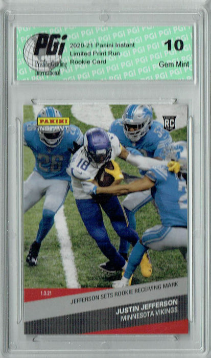 Justin Jefferson 2020 Panini Instant #189 Only 232 Made Rookie Card PGI 10