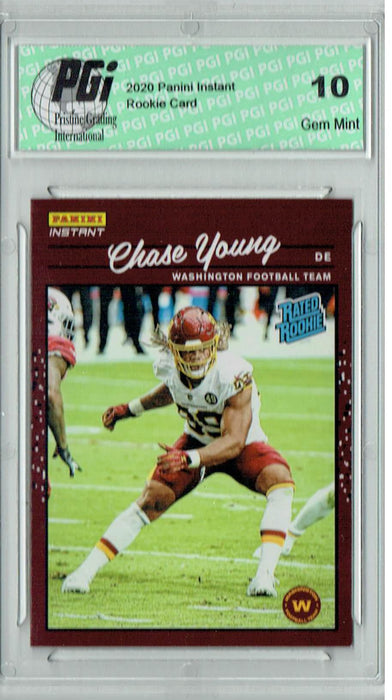 Chase Young 2020 Panini Instant #2 Retro Rated Rookie Card 1/2044 PGI 10