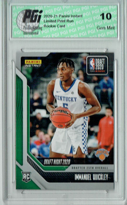 Immanuel Quickley 2020 Panini Instant #DN38 #2 of 5 Ever Made Rookie Card PGI 10