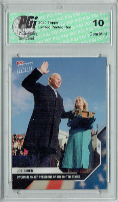 Barack Obama & Joe Biden 2021 Topps Now & HYPE Presidents Rookie Card PGI 10