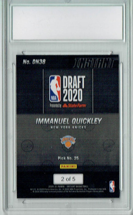 Immanuel Quickley 2020 Panini Instant #DN38 #2 of 5 Ever Made Rookie Card PGI 10