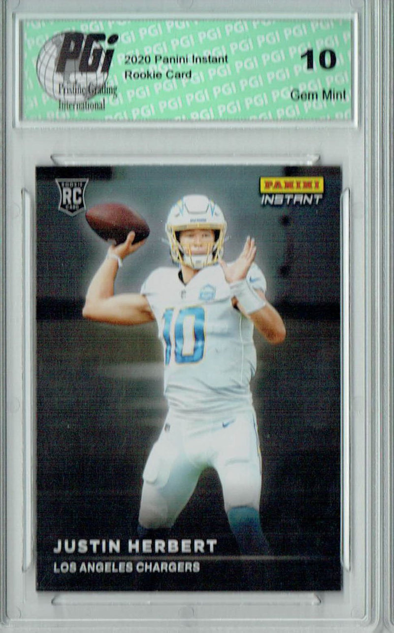 Justin Herbert 2020 Panini Instant #RS3 Spotlight 1/1155 Made Rookie Card PGI 10