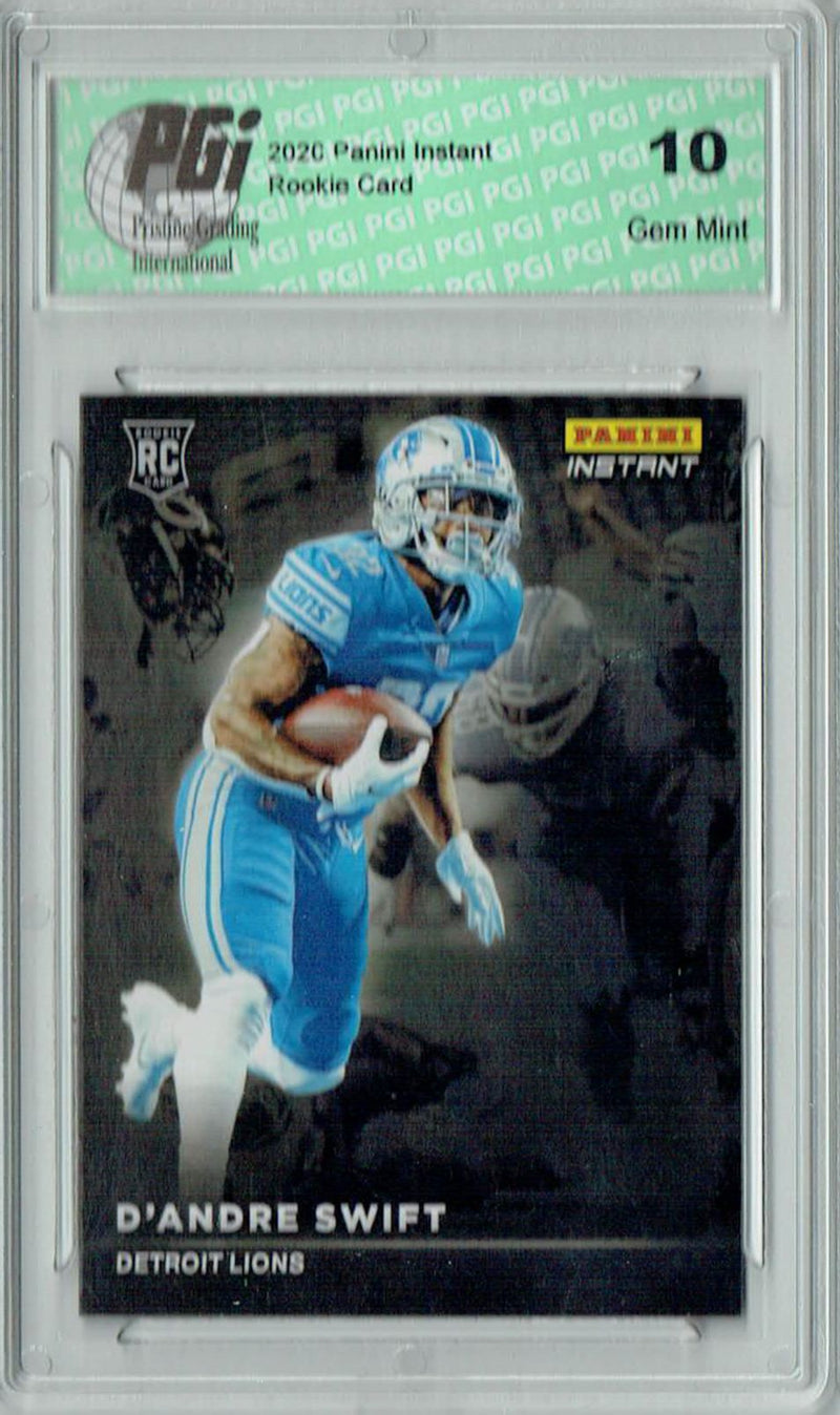 D'Andre Swift 2020 Panini Instant #RS8 Spotlight 1/1155 Made Rookie Card PGI 10