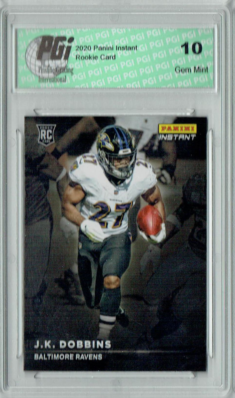 J.K. Dobbins 2020 Panini Instant #RS9 Spotlight 1/1155 Made Rookie Card PGI 10