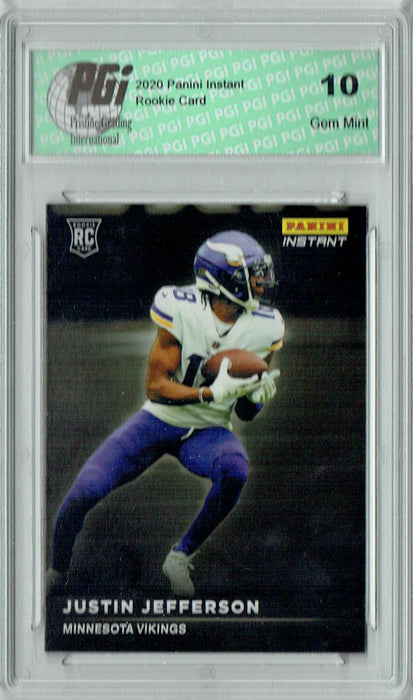 Justin Jefferson 2020 Panini Instant #RS18 Spotlight 1/1155 Rookie Card PGI 10