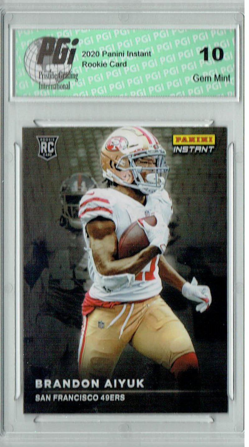 Brandon Aiyuk 2020 Panini Instant #RS23 Spotlight 1/1155 Made Rookie Card PGI 10