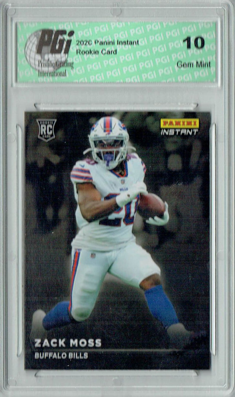 Zack Moss 2020 Panini Instant #RS26 Spotlight 1 of 1155 Made Rookie Card PGI 10