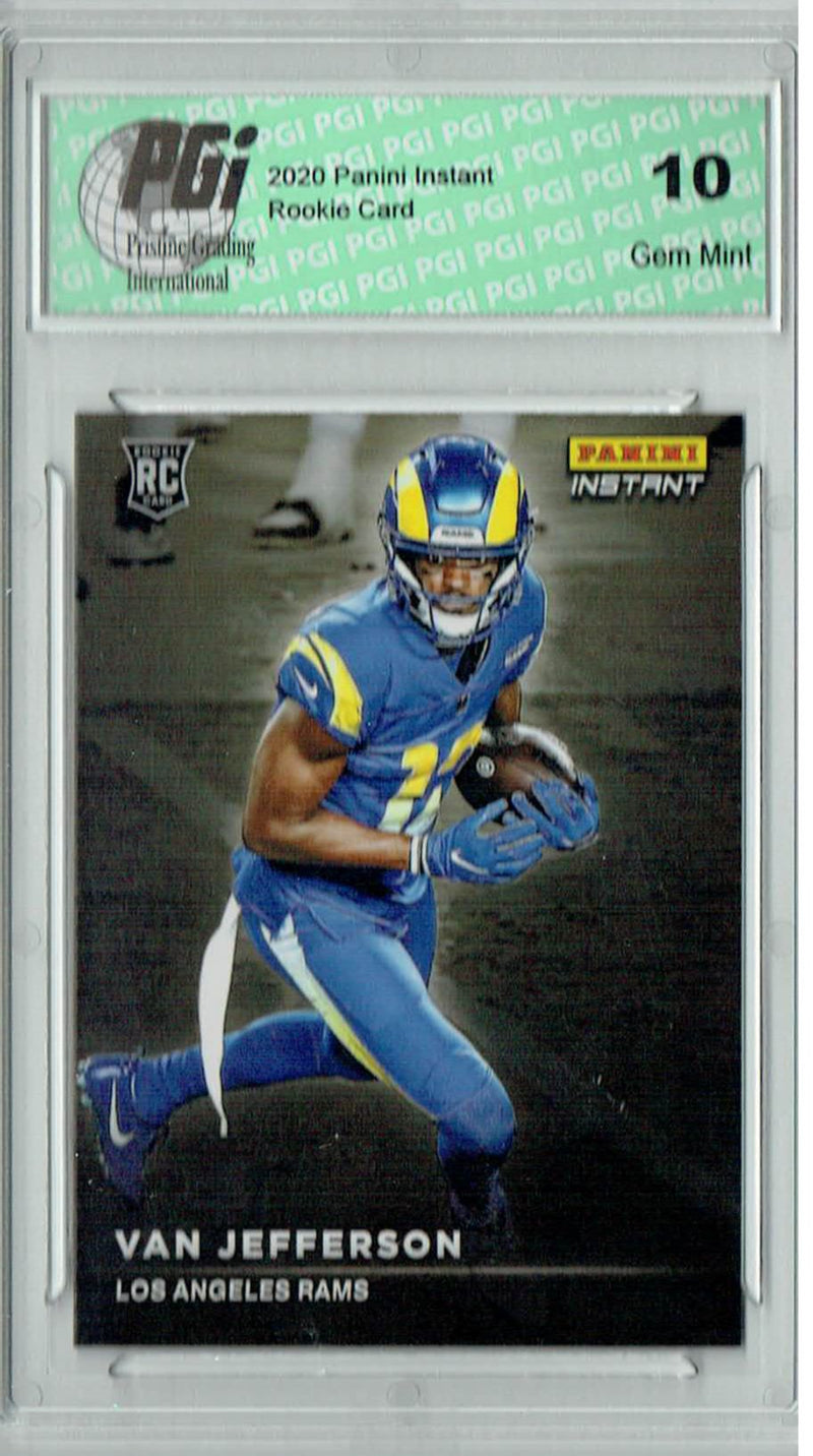 Van Jefferson 2020 Panini Instant #RS32 Spotlight 1/1155 Made Rookie Card PGI 10