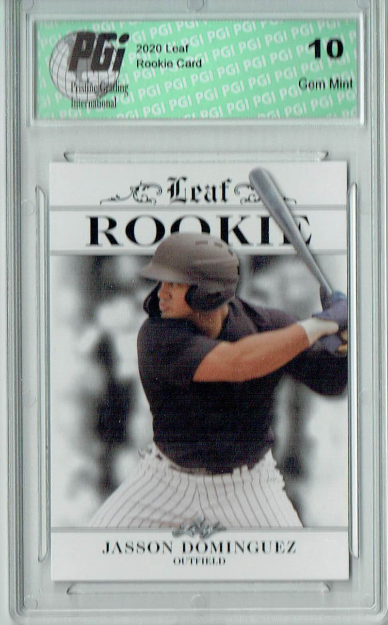 Jasson Dominguez 2020 Leaf Exclusive #1 Only 5000 Made Rookie Card PGI 10