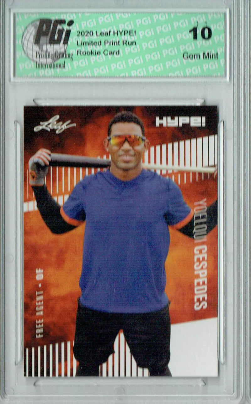 Yoelqui Cespedes 2020 Leaf HYPE #42 Only 5000 Made Rookie Card PGI 10
