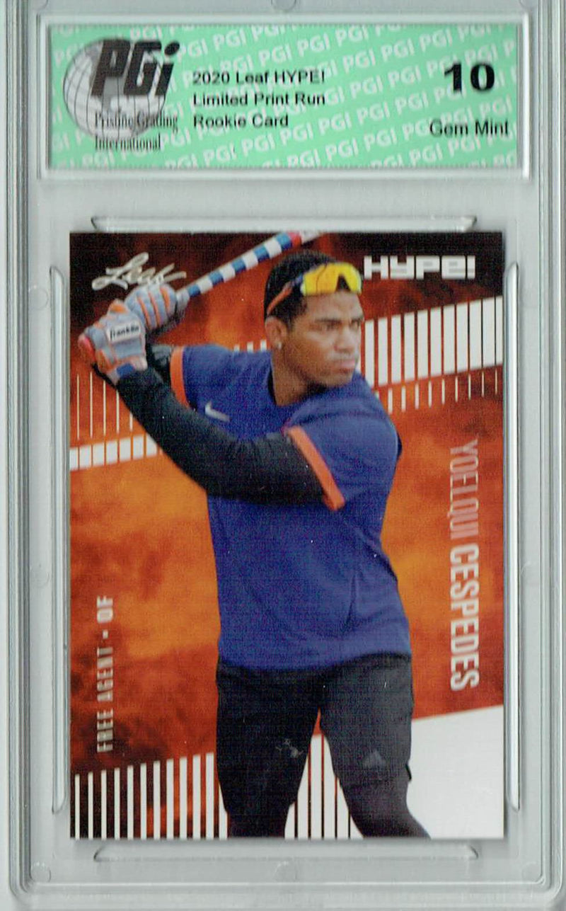 Yoelqui Cespedes 2020 Leaf HYPE #42A Only 5000 Made Rookie Card PGI 10