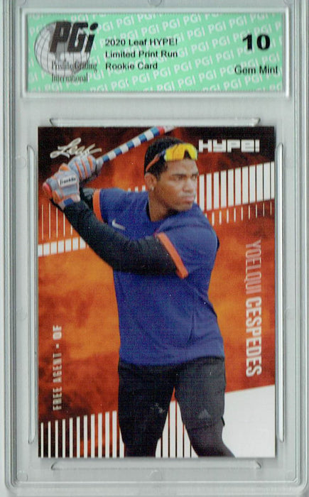 Yoelqui Cespedes 2020 Leaf HYPE! #42A Only 5000 Made Rookie Card PGI 10