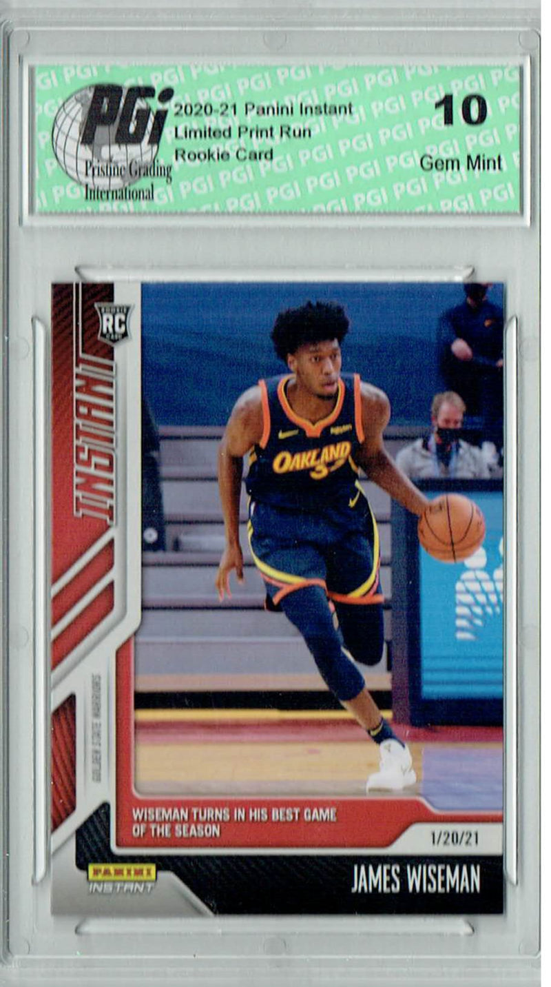 James Wiseman 2020 Panini Instant #51 Just 444 Made Rookie Card PGI 10