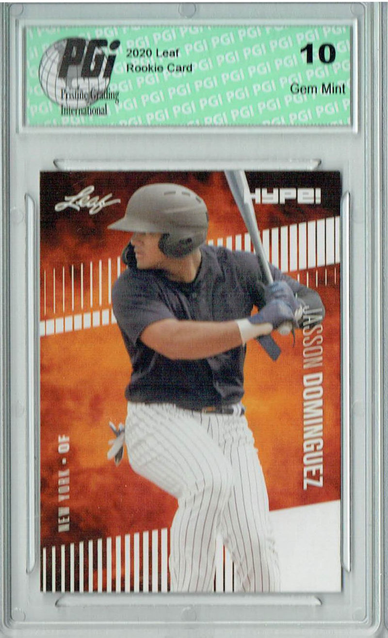 Jasson Dominguez 2020 Leaf HYPE #44 Only 5000 Made Rookie Card PGI 10