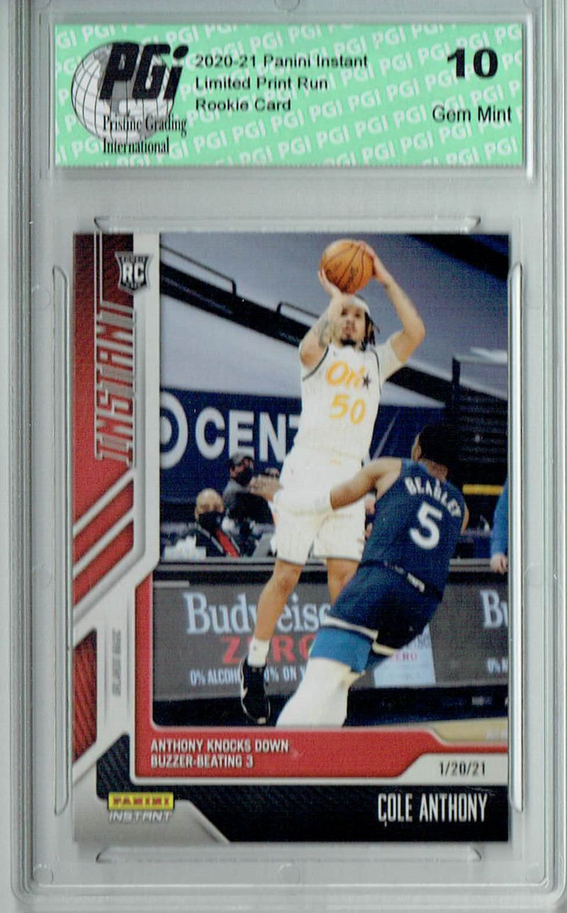 Cole Anthony 2020 Panini Instant #50 Just 157 Made Rookie Card PGI 10