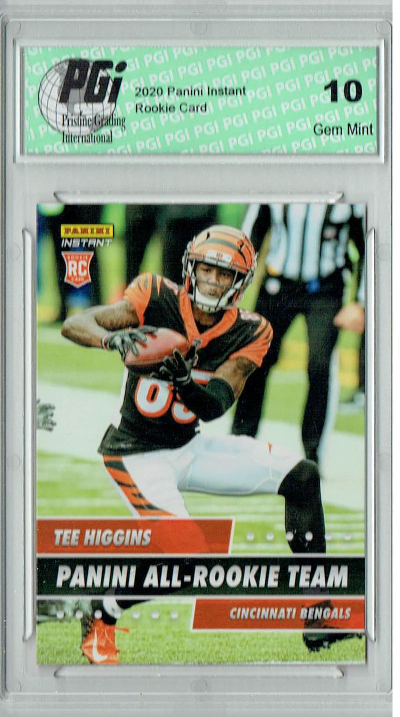 Tee Higgins 2020 Panini #ART-5 All Rookie Team 1 of 648 Rookie Card PGI 10