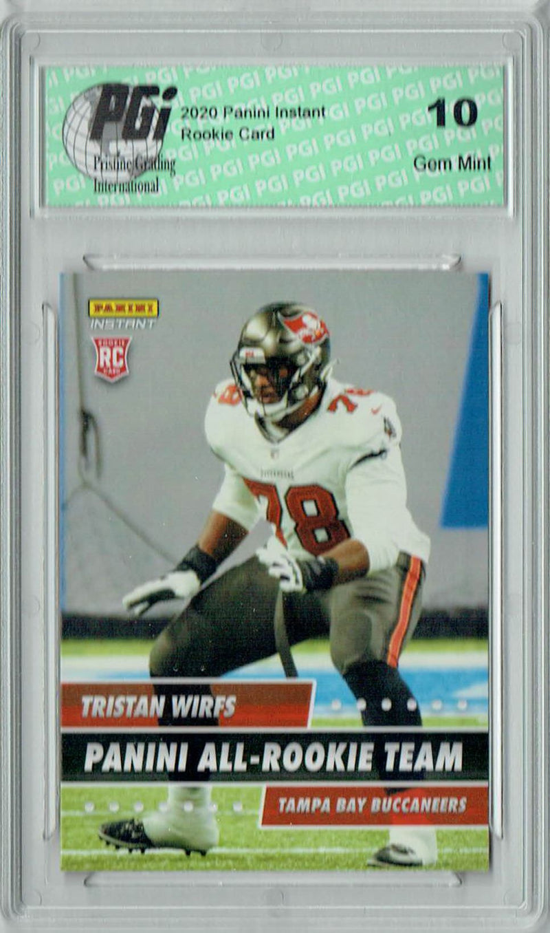 Tristan Wirfs 2020 Panini #ART-9 All Rookie Team 1 of 648 Rookie Card PGI 10