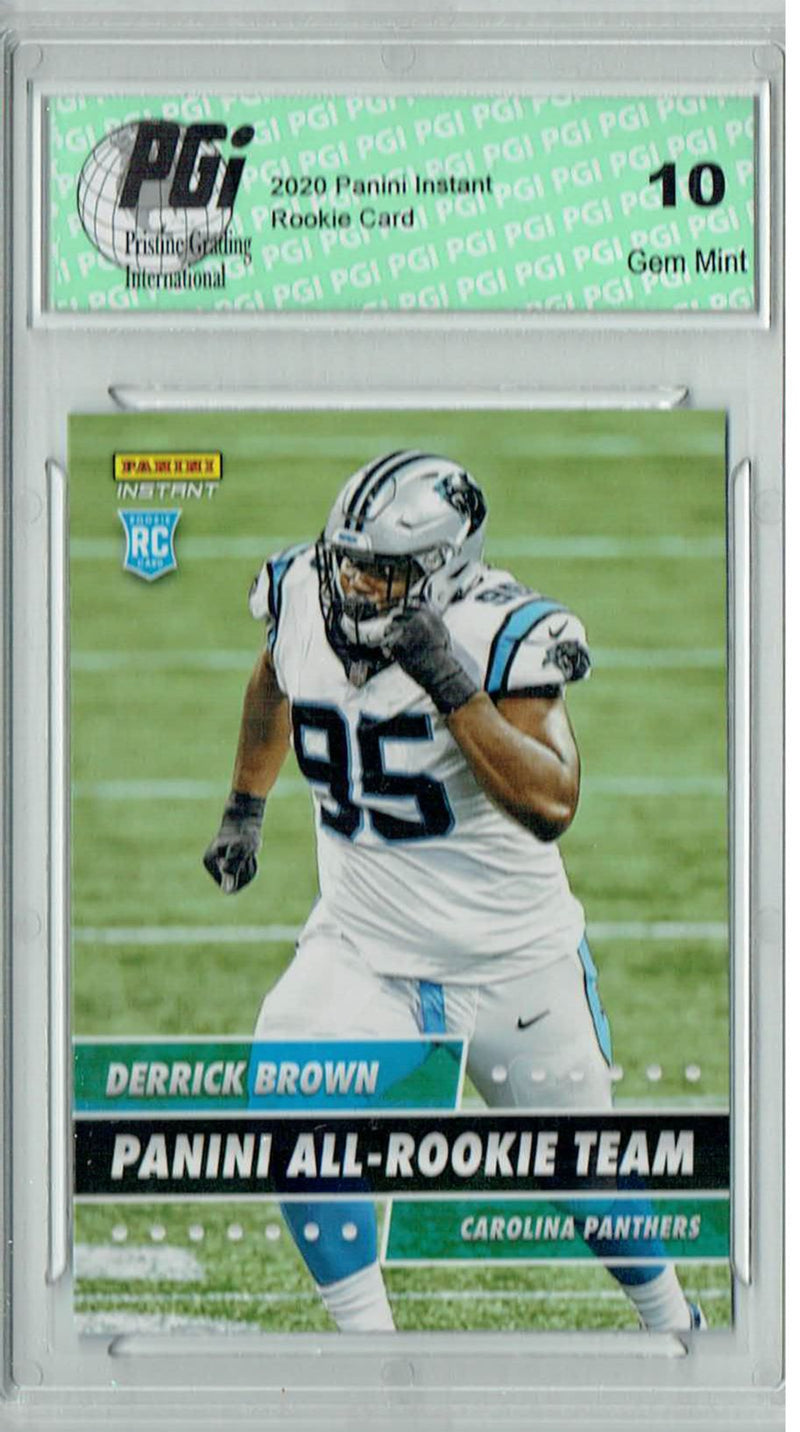 Derrick Brown 2020 Panini #ART-14 All Rookie Team 1 of 648 Rookie Card PGI 10