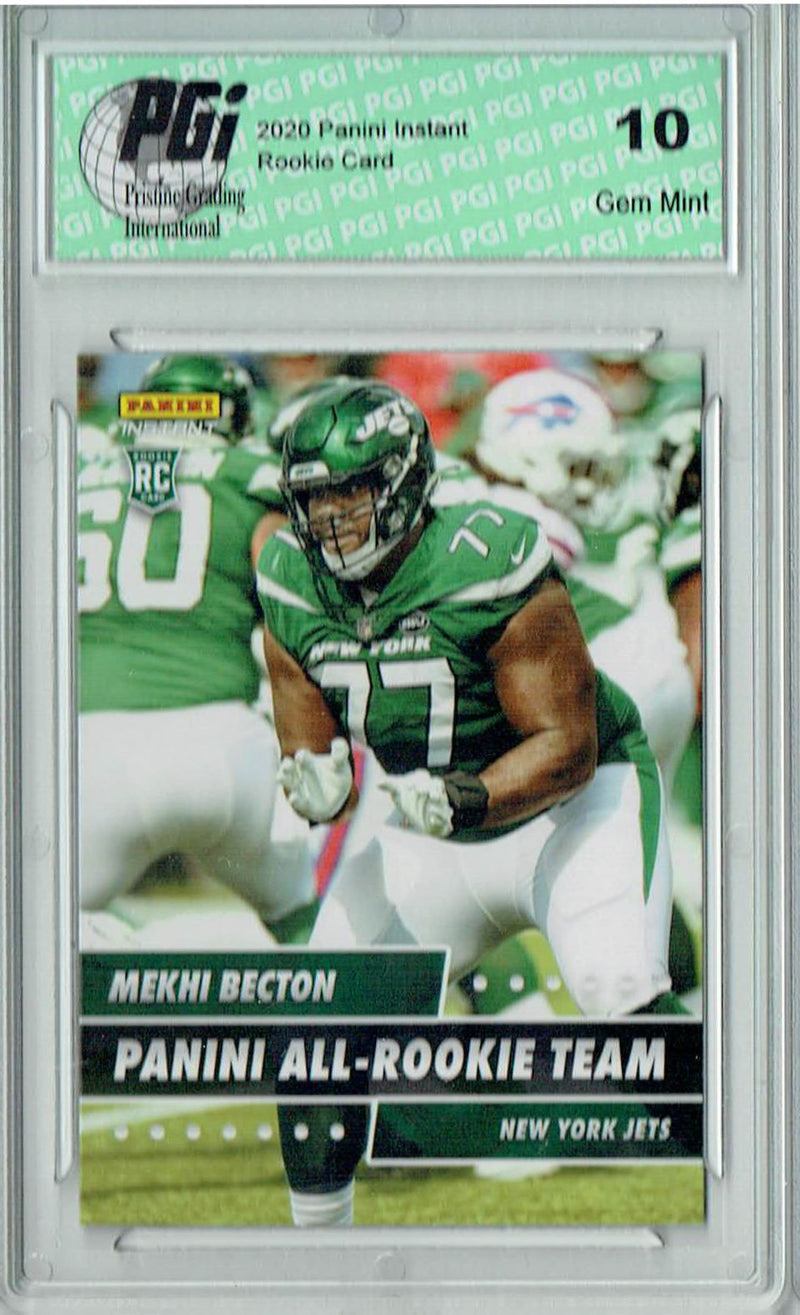 Mekhi Becton 2020 Panini #ART-10 All Rookie Team 1 of 648 Rookie Card PGI 10
