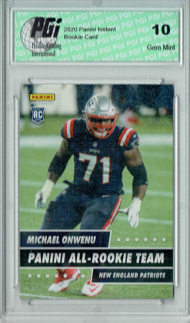 Michael Onwenu 2020 Panini #ART-11 All Rookie Team 1 of 648 Rookie Card PGI 10