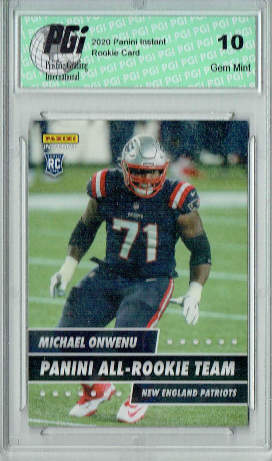 Michael Onwenu 2020 Panini #ART-11 All Rookie Team 1 of 648 Rookie Card PGI  10