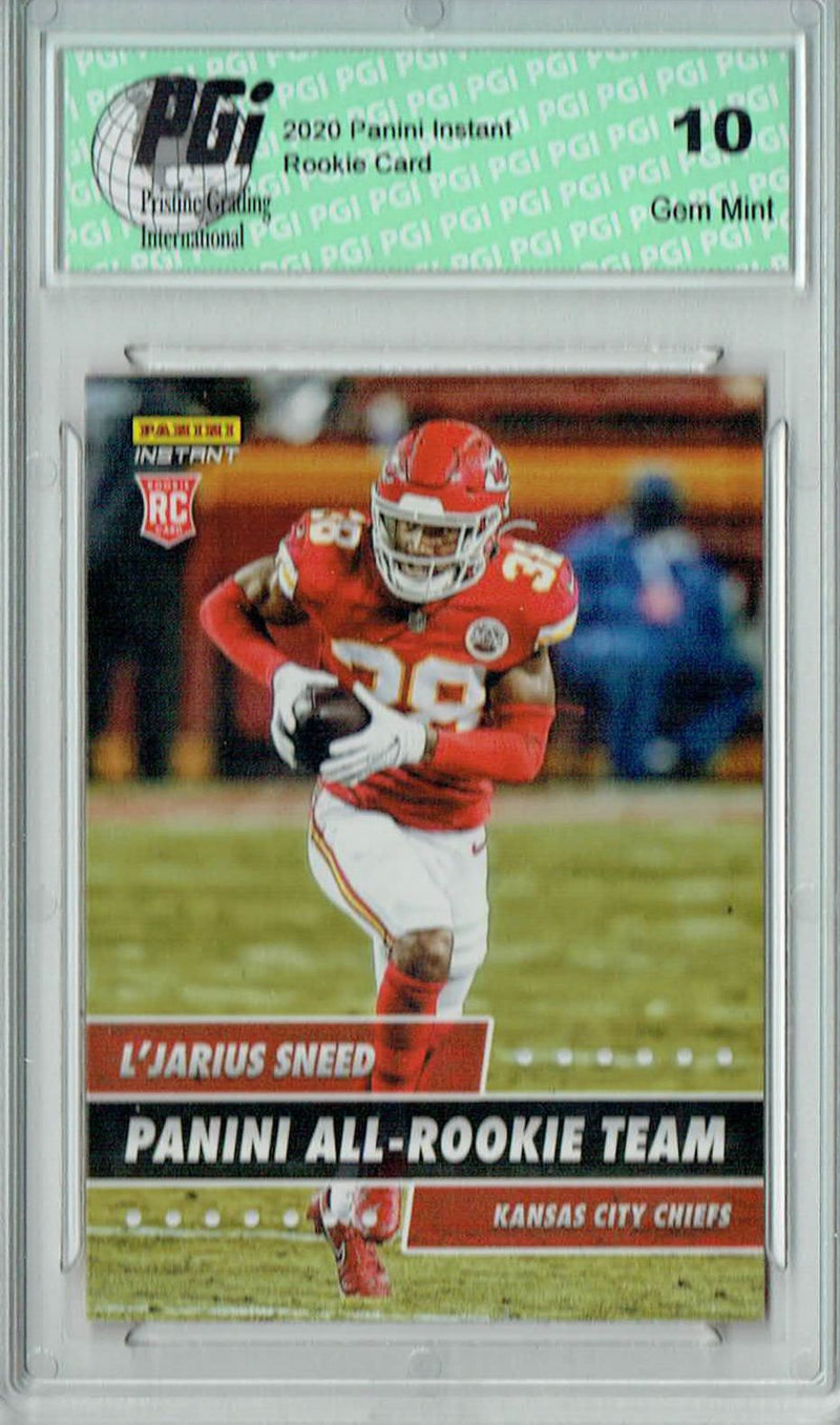 L'Jarius Sneed 2020 Panini #ART-20 All Rookie Team 1 of 648 Rookie Card PGI 10