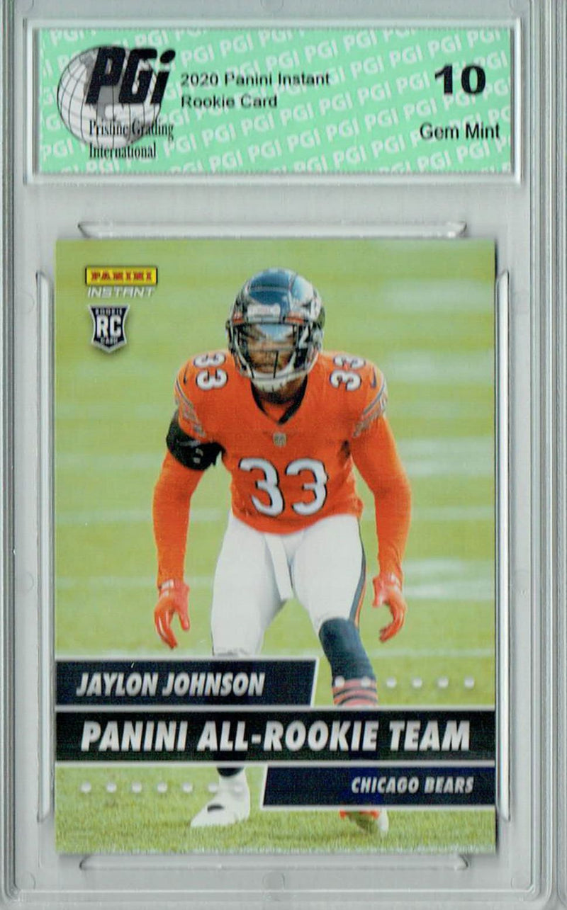 Jaylon Johnson 2020 Panini #ART-21 All Rookie Team 1 of 648 Rookie Card PGI 10