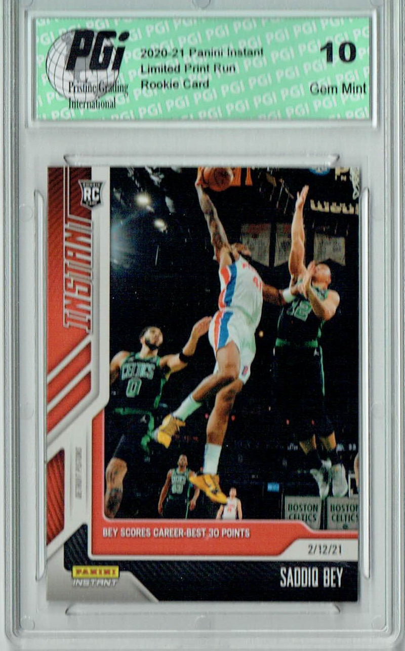 Saddiq Bey 2020 Panini Instant #78 Just 113 Made Rookie Card PGI 10