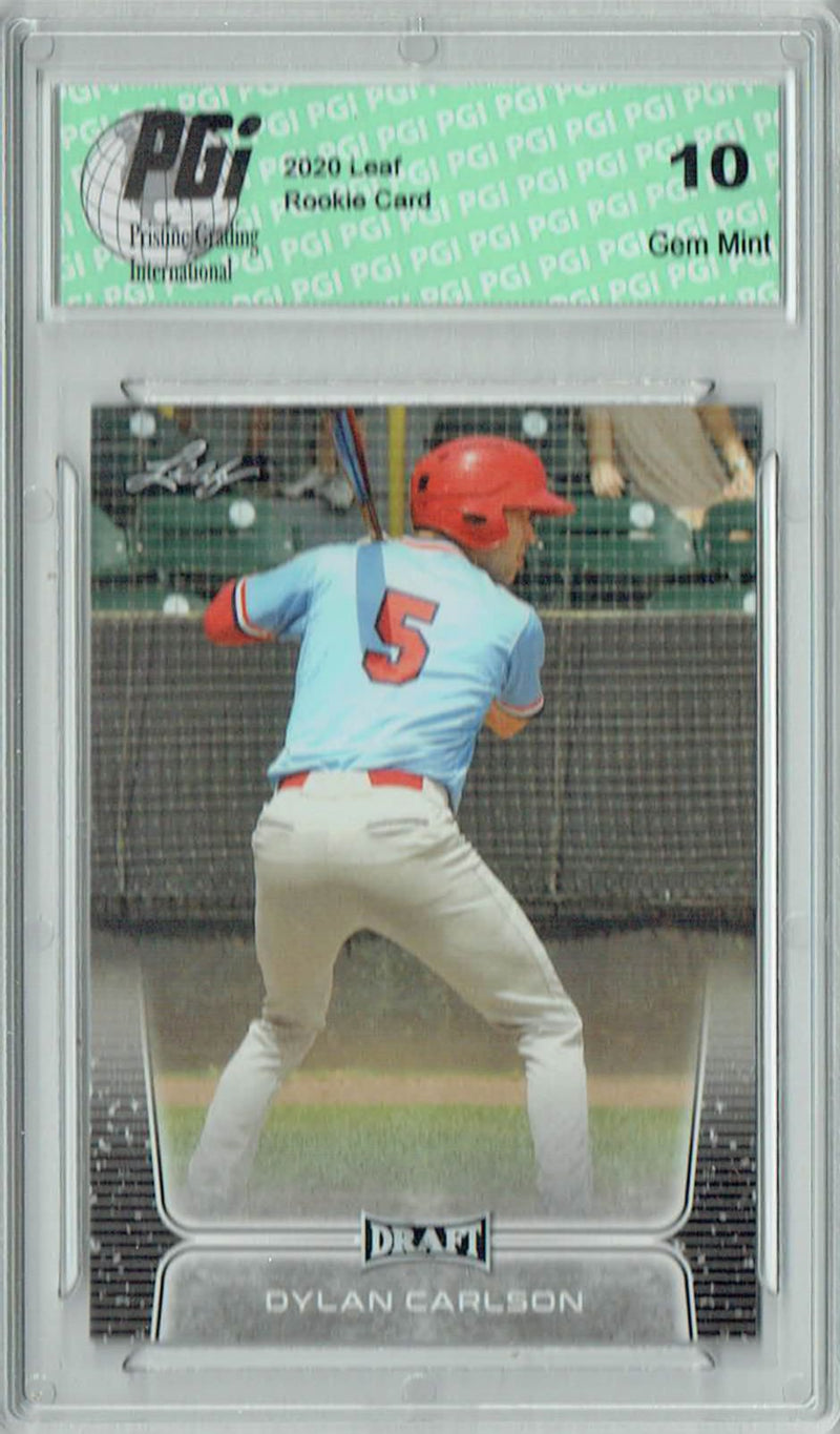 Dylan Carlson 2020 Leaf Draft Baseball #7 Gem Mint Rookie Card PGI 10