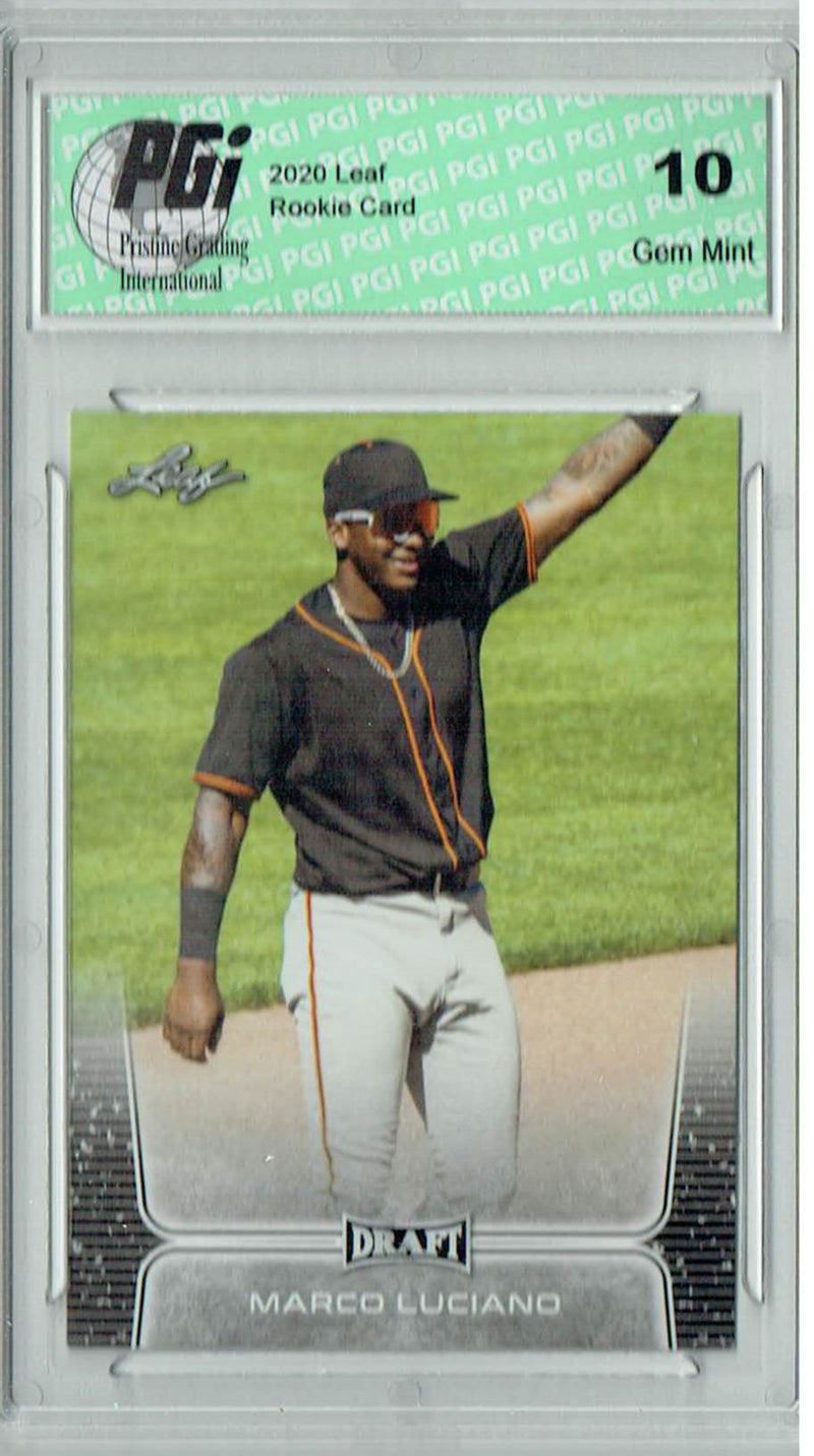 Marco Luciano 2020 Leaf Draft Baseball #5 Gem Mint Rookie Card PGI 10