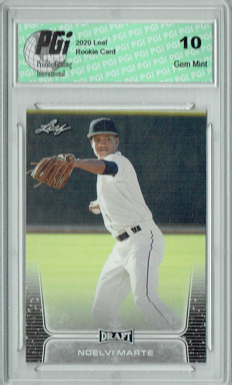 Noelvi Marte 2020 Leaf Draft Baseball #6 Gem Mint Rookie Card PGI 10