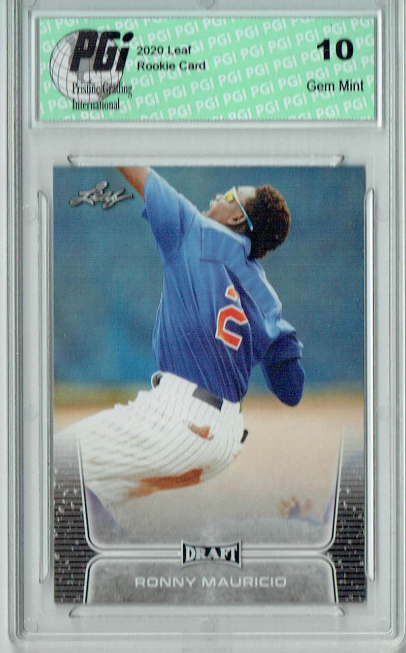 Ronny Mauricio 2020 Leaf Draft Baseball #4 Gem Mint Rookie Card PGI 10