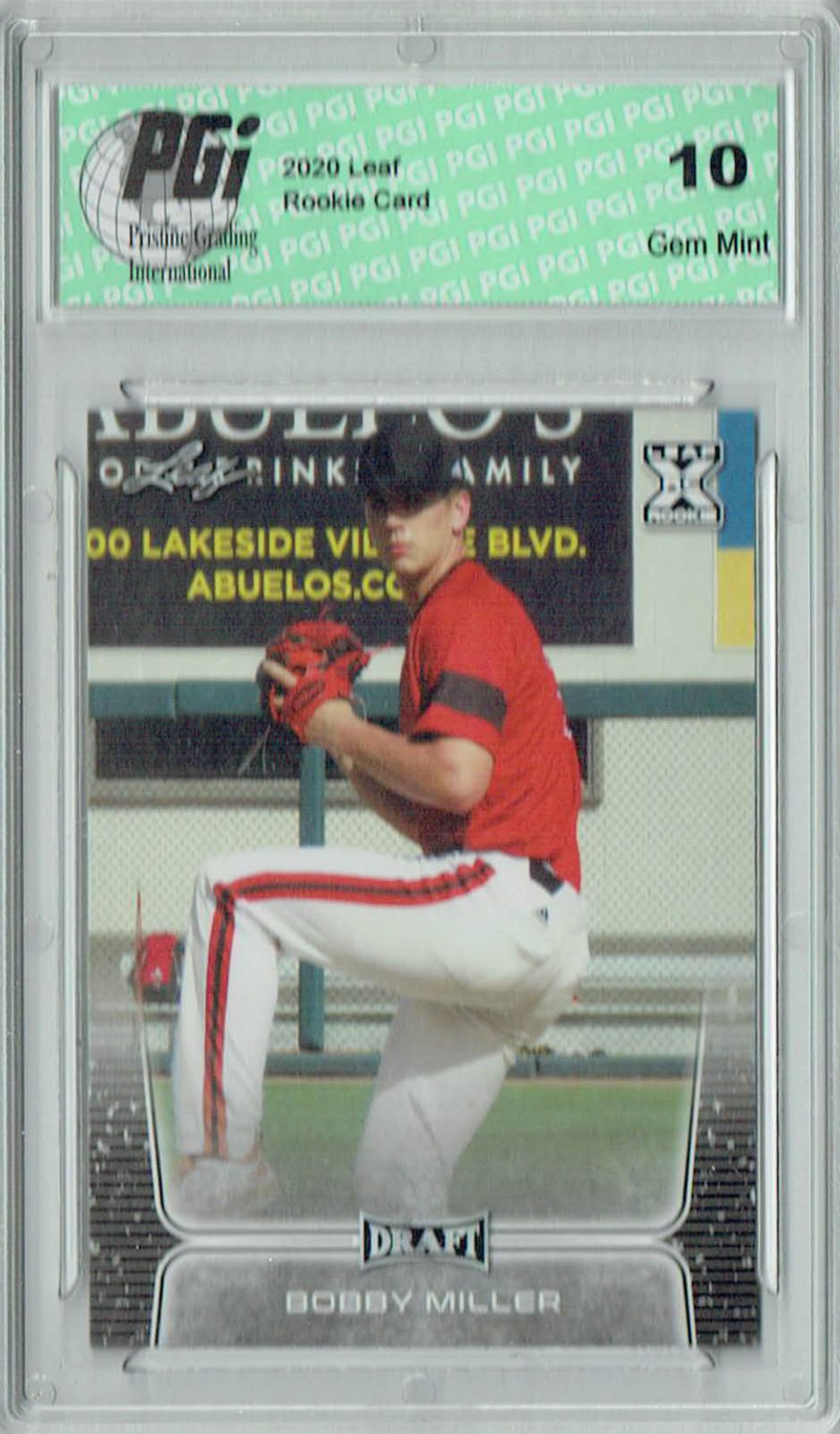 Bobby Miller 2020 Leaf Draft Baseball #16 Gem Mint Rookie Card PGI 10