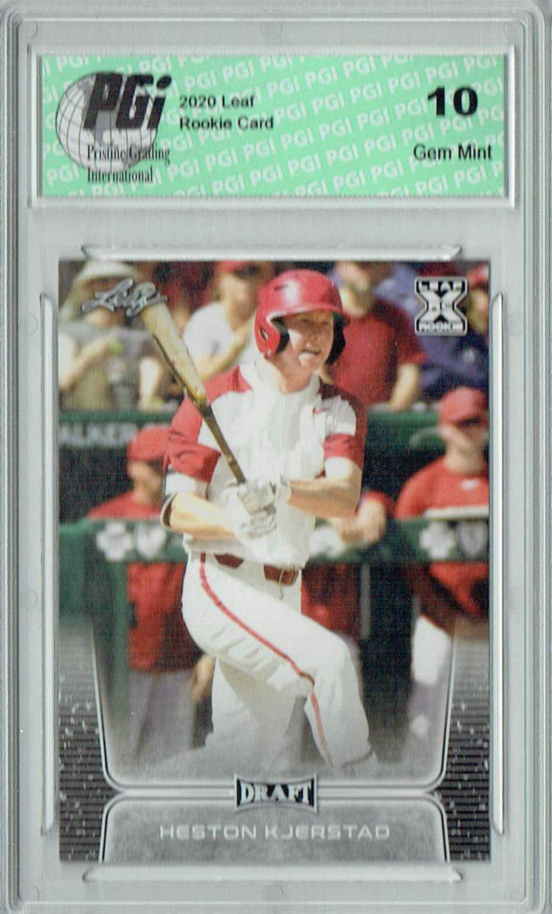 Heston Kjerstad 2020 Leaf Draft Baseball #15 Gem Mint Rookie Card PGI 10