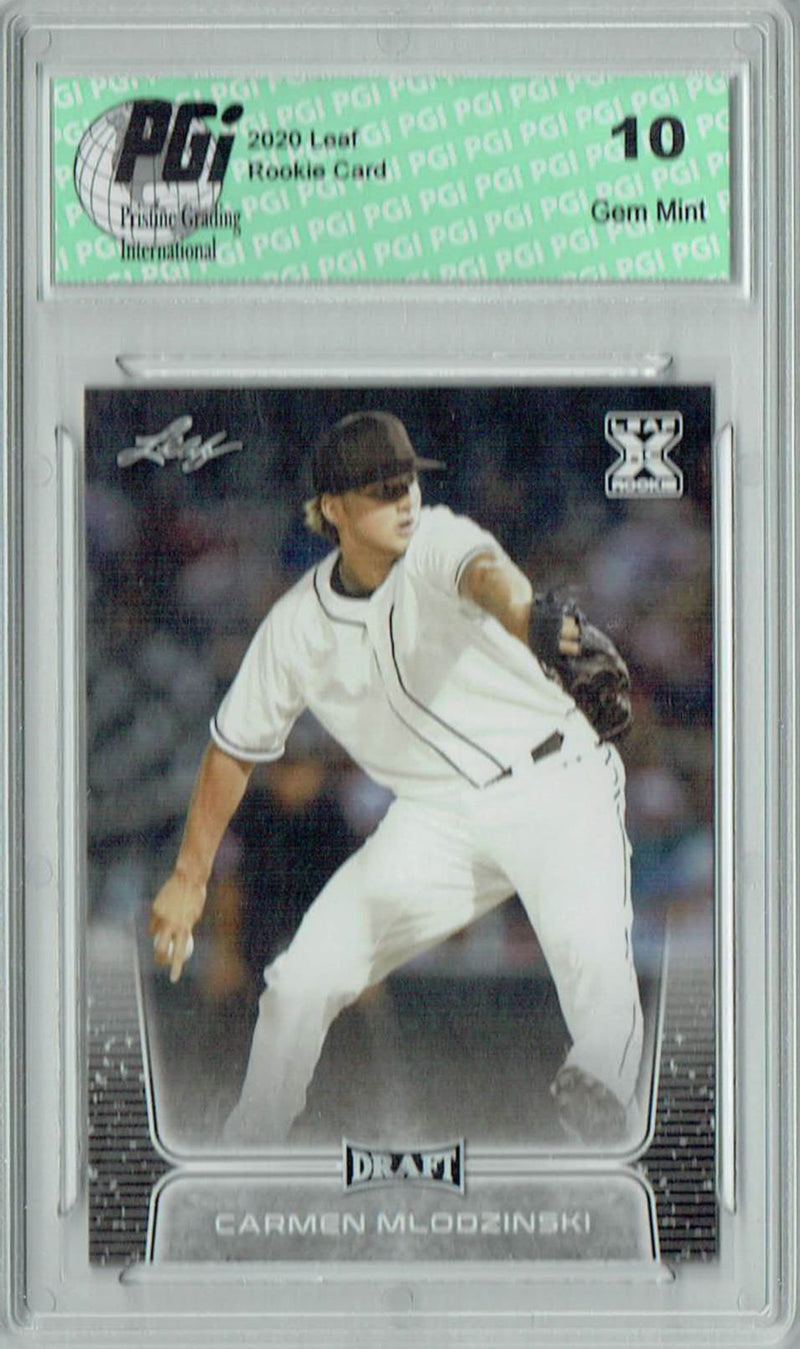 Carmen Mlodzinski 2020 Leaf Draft Baseball #17 Gem Mint Rookie Card PGI 10