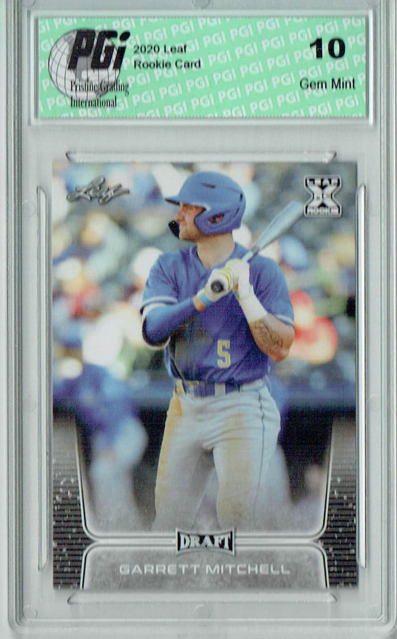 Garrett Mitchell 2020 Leaf Draft Baseball #13 Gem Mint Rookie Card PGI 10