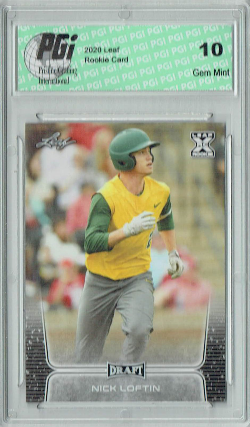 Nick Loftin 2020 Leaf Draft Baseball #25 Gem Mint Rookie Card PGI 10