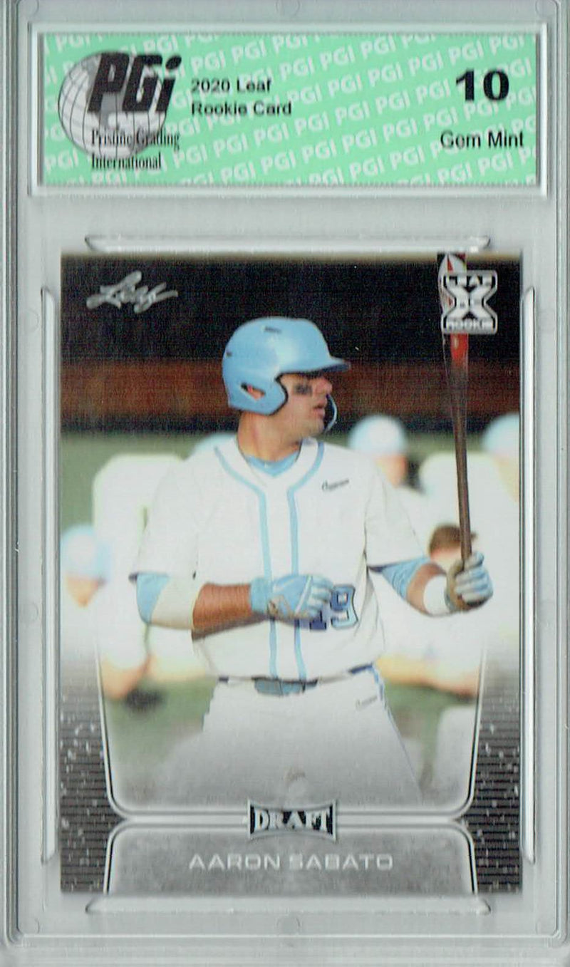 Aaron Sabato 2020 Leaf Draft Baseball #20 Gem Mint Rookie Card PGI 10